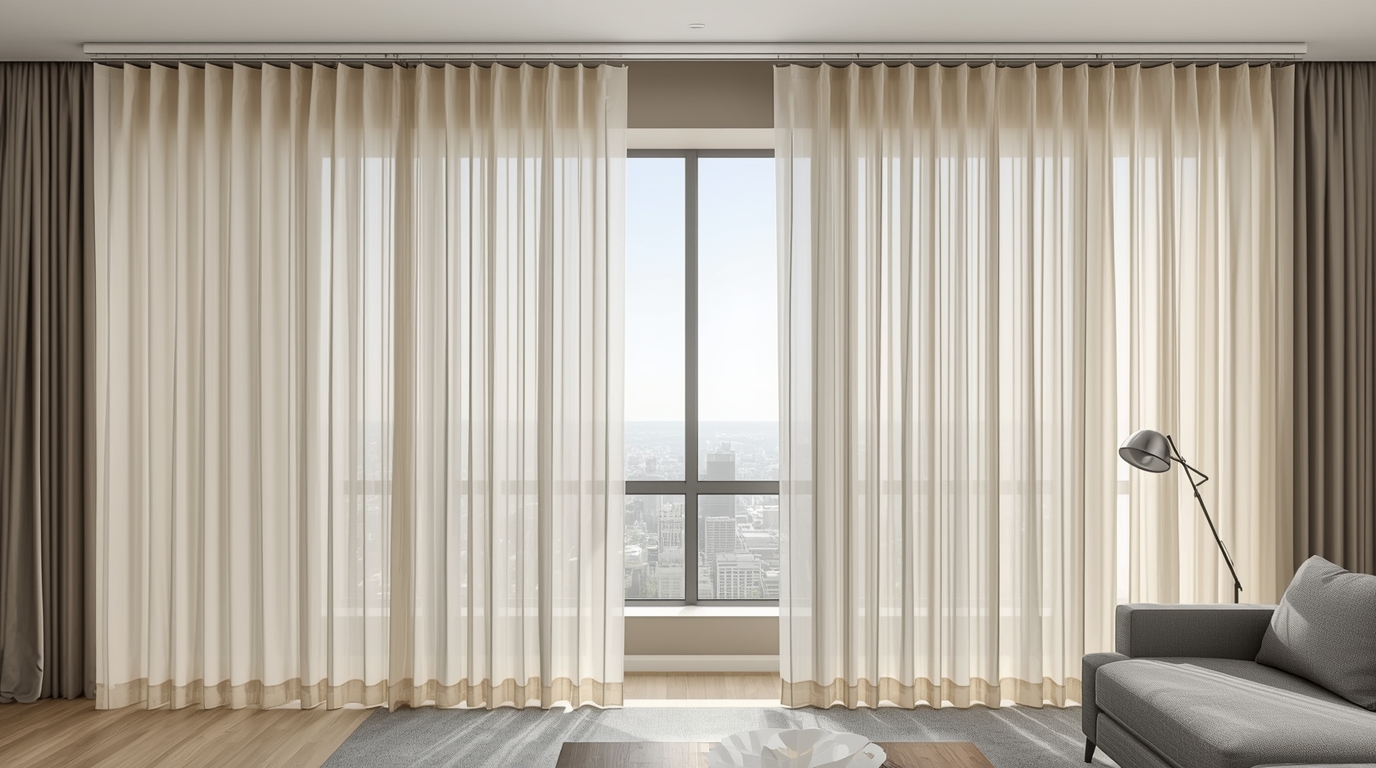 Elegante transparante gordijnen